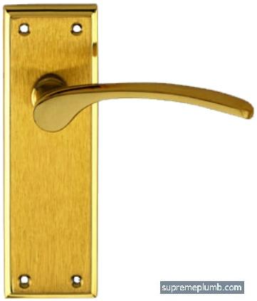 Edwardian Lever Latch -  Polished Brass - Matt Brass